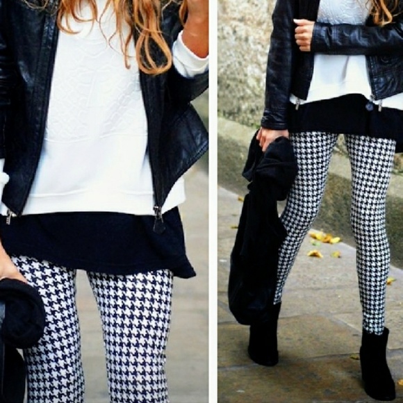 Infinity Raine Pants - Herringbone Print Leggings